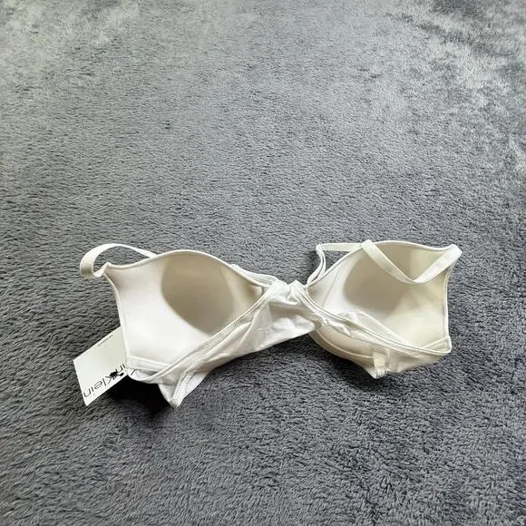 Calvin Klein 34C Racerback Push Up Bra White Underwire Padded NWT - Picture 2 of 7
